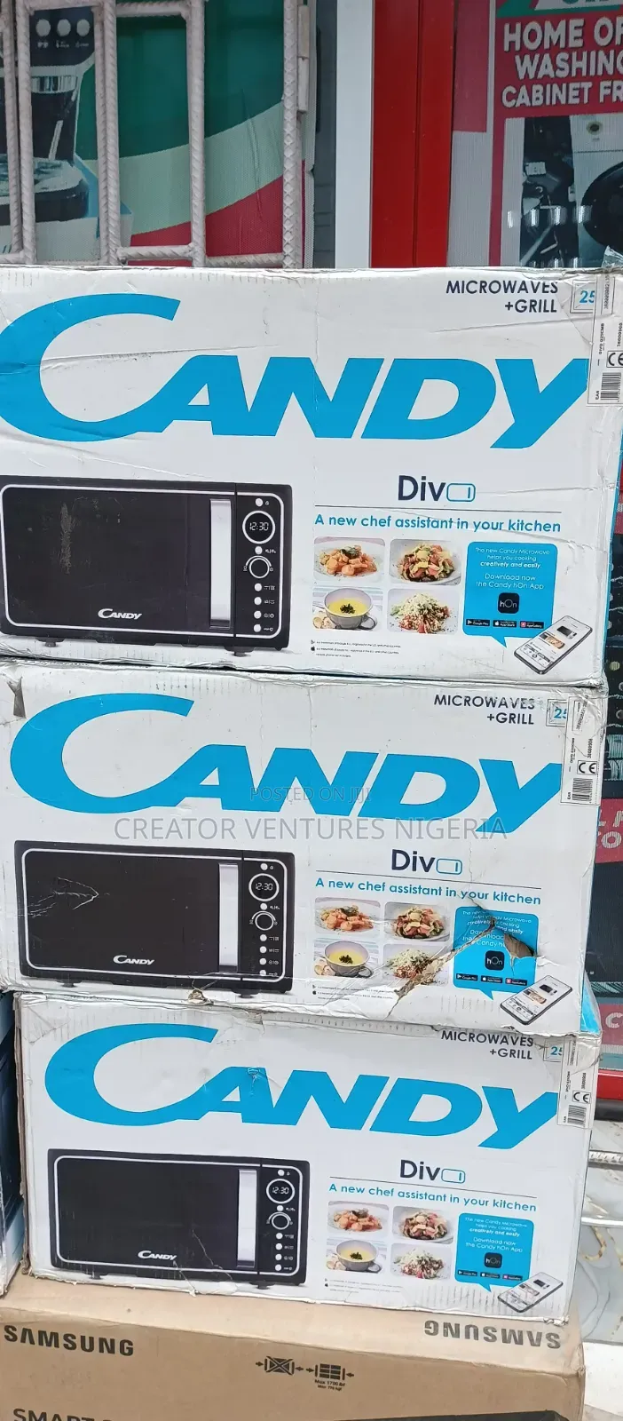 Candy Microwave + Grill 25l,black Color.
