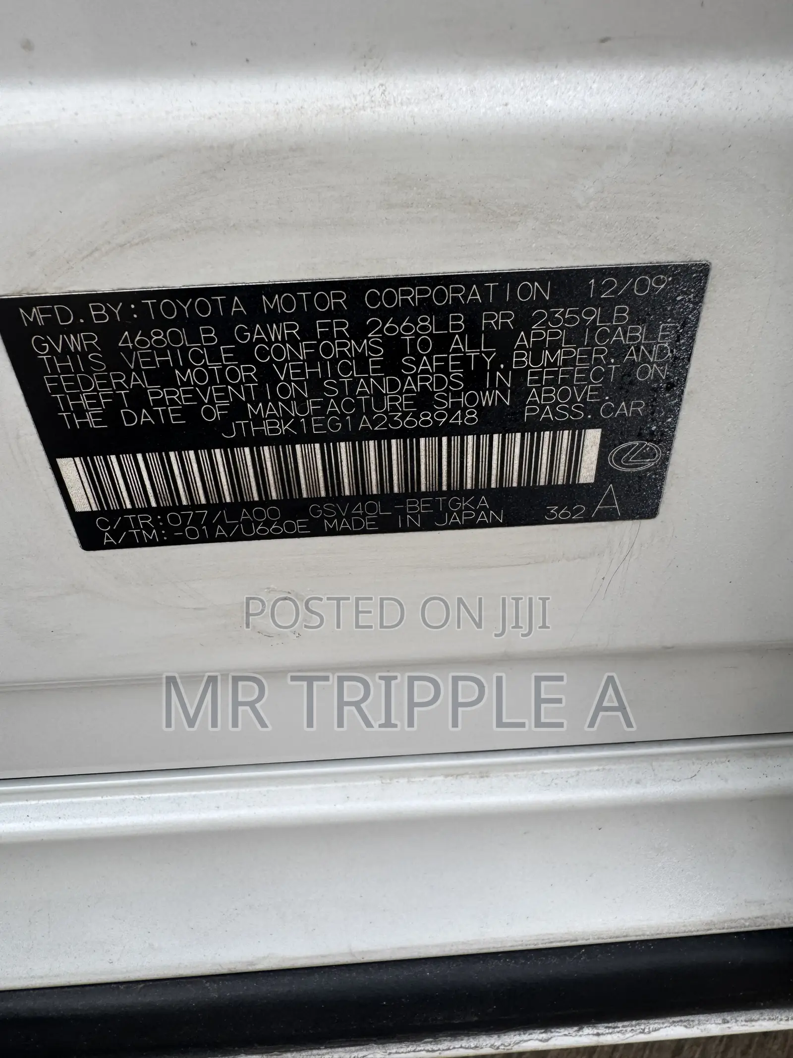 Lexus ES 350 2011 White
