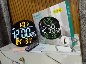 Gaosiio DS-3816L Oval LED Wall & Table Clock + Remote