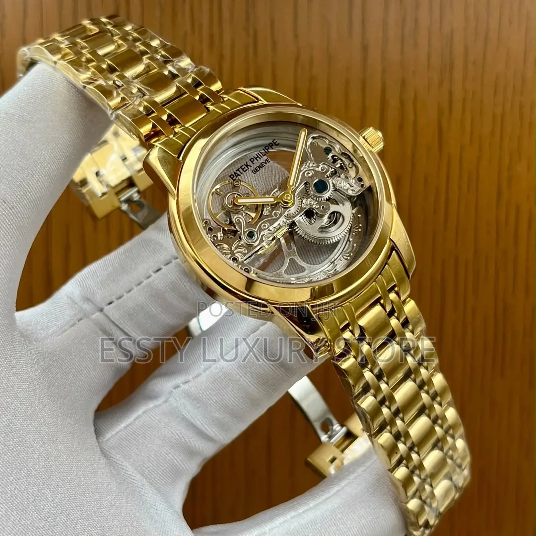 Automatic Quality Patek Philip Transparent Face Chain Watch