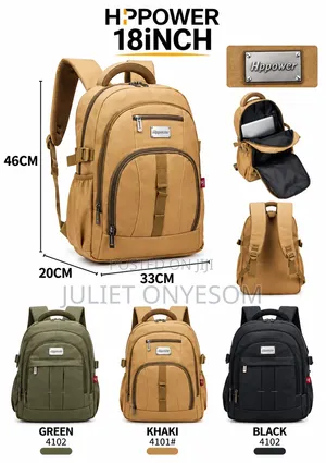 HIPPOWER 18-Inch Backpack – Stylish Everyday Bag