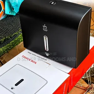 Black Wall Mounted Tissues Holder With Lock