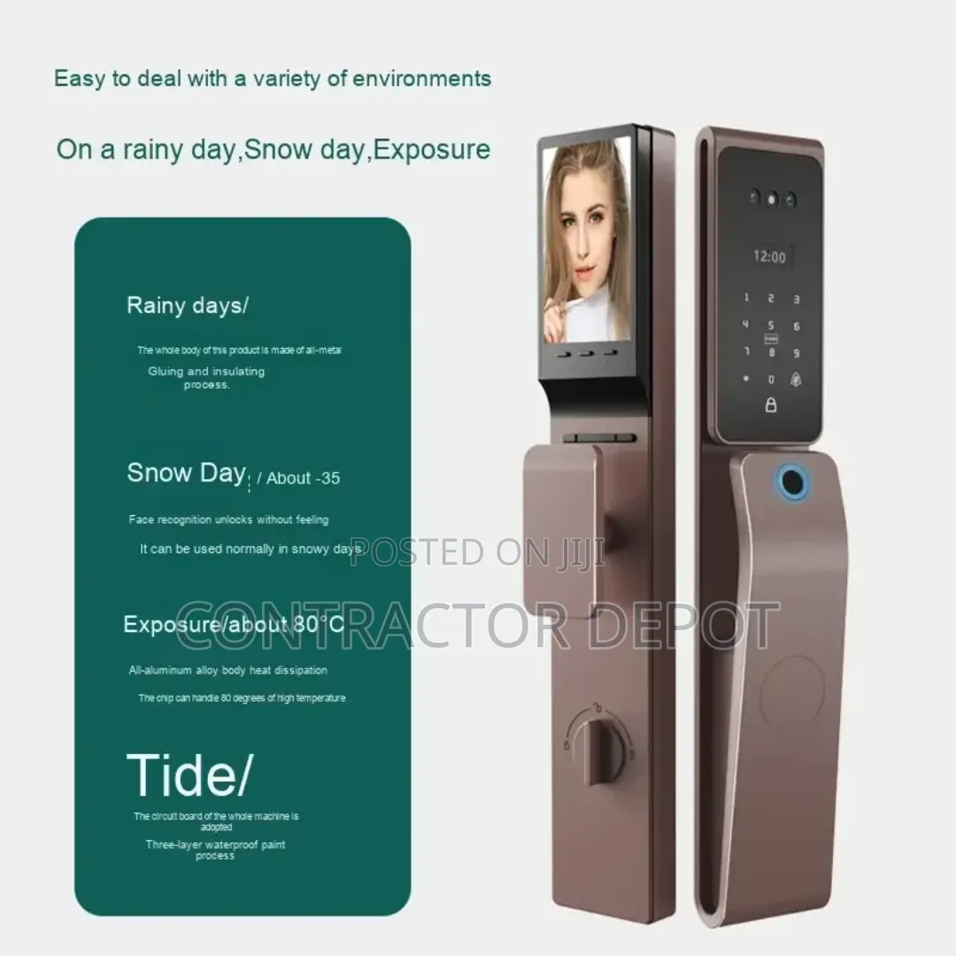 Tuya Waterproof Fingerprint 3D Face Recognition Digital Password Lock