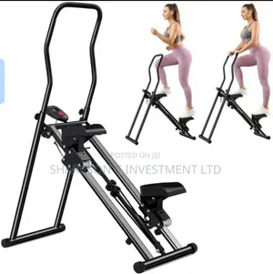 Stair Stepper Folding Vertical Stair Climber Adjustable Pedals&Handle