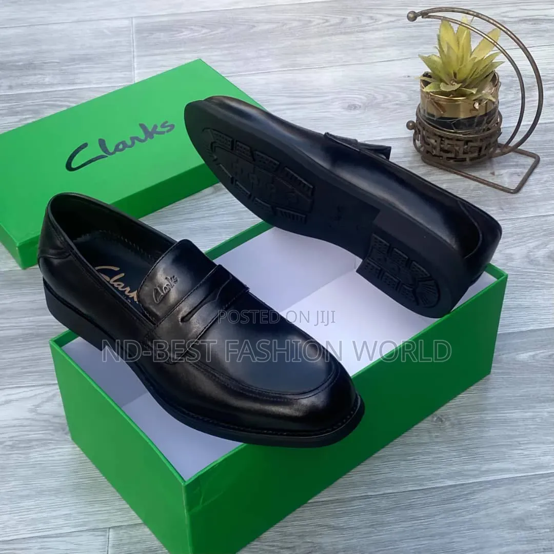 Clarks Black Leather Shoe
