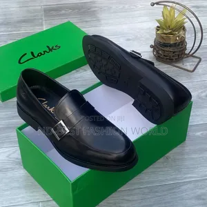 Clarks Black Leather Shoe