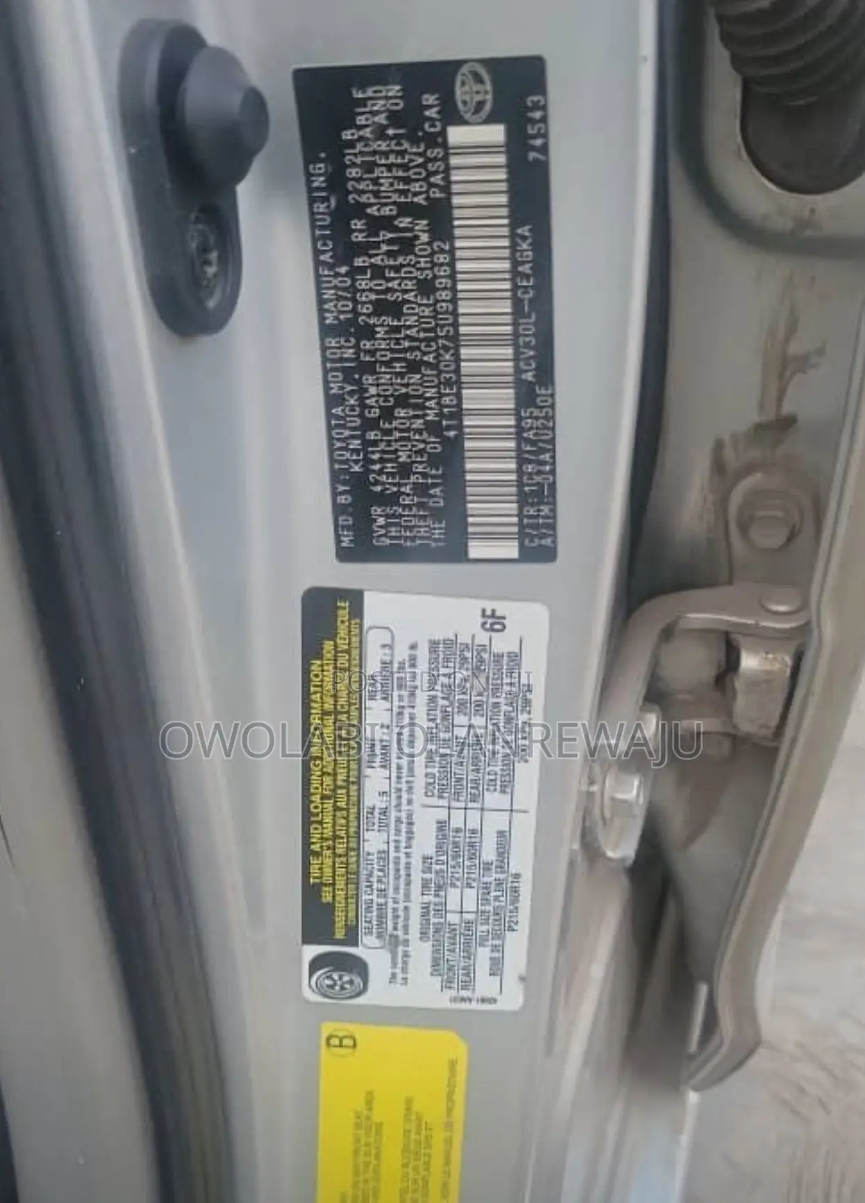 Toyota Camry 2006 Silver