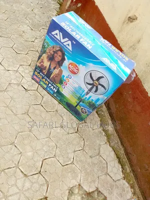 New -in Ava 18inch Rechargeable Fan + Solar Pack