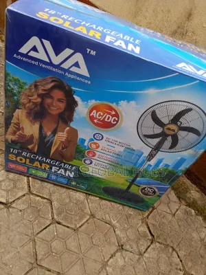 Cooling Ava 18inch Rechargeable Fan + Solar Panel