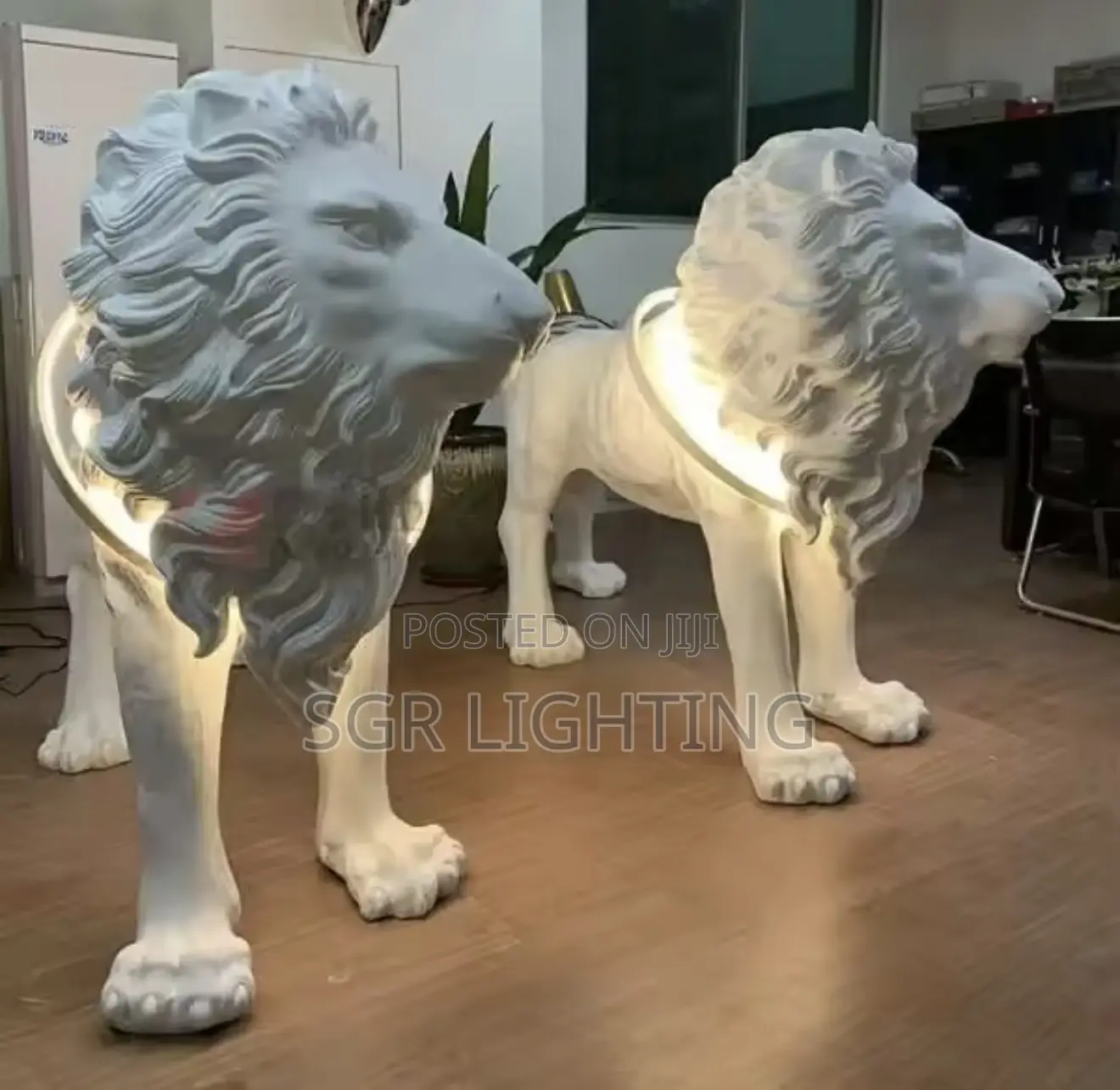 Living Room Light Art,conference Room Lion Sculpture Lighting