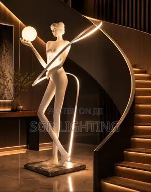 Modern Large Floor Lamps, Human-Shaped Art Sculptures