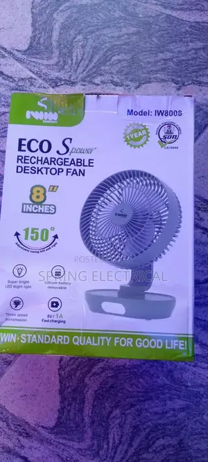 Rechargeable Desktop Fan
