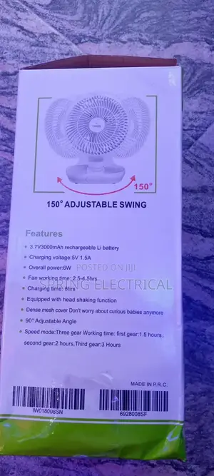 Rechargeable Desktop Fan