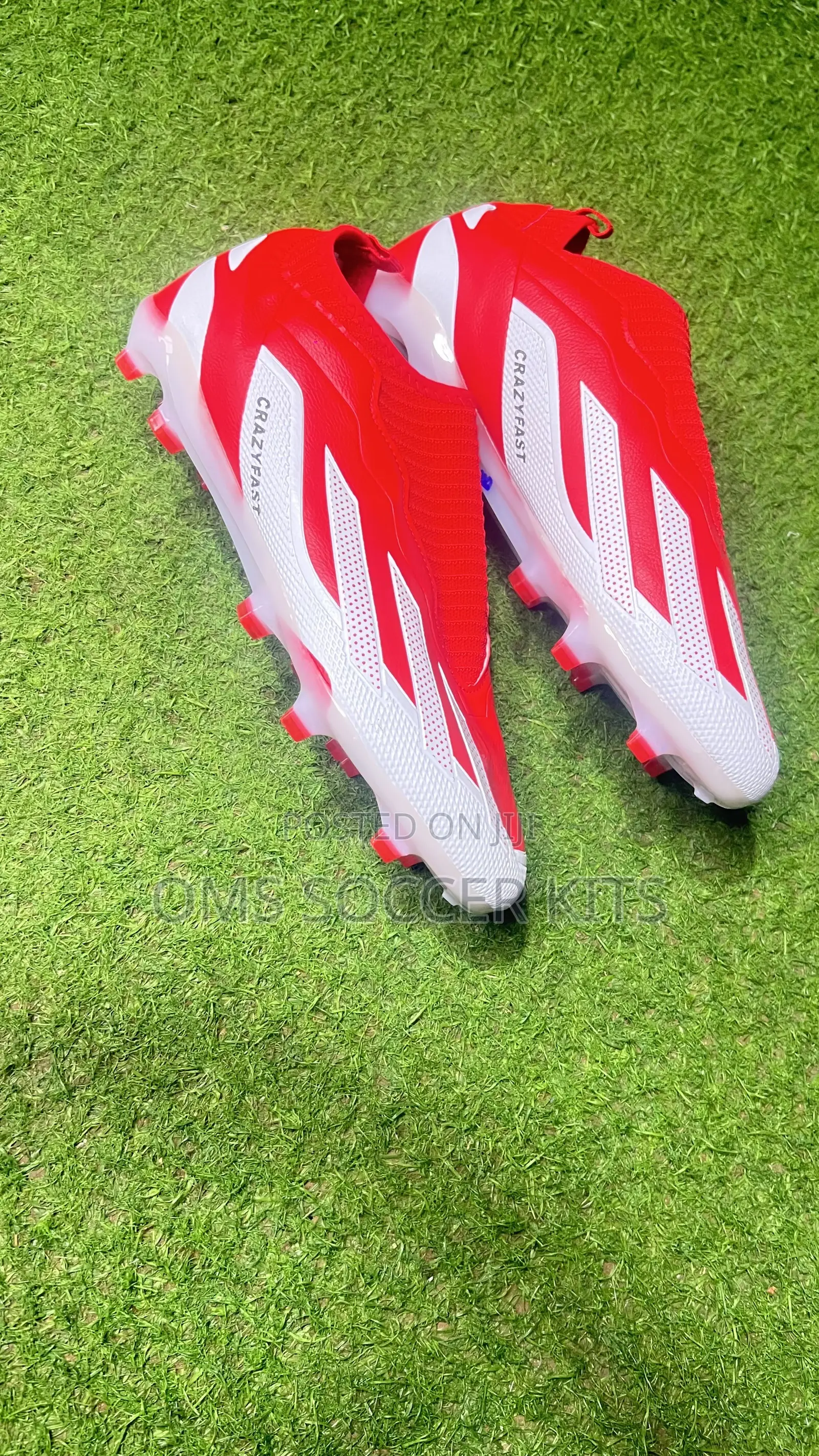Adidas Crazyfast Laceless Boot (Red)(46)