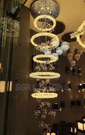 Luxury Natural Crystal Chandelier for High Ceiling and Luxury Spaces