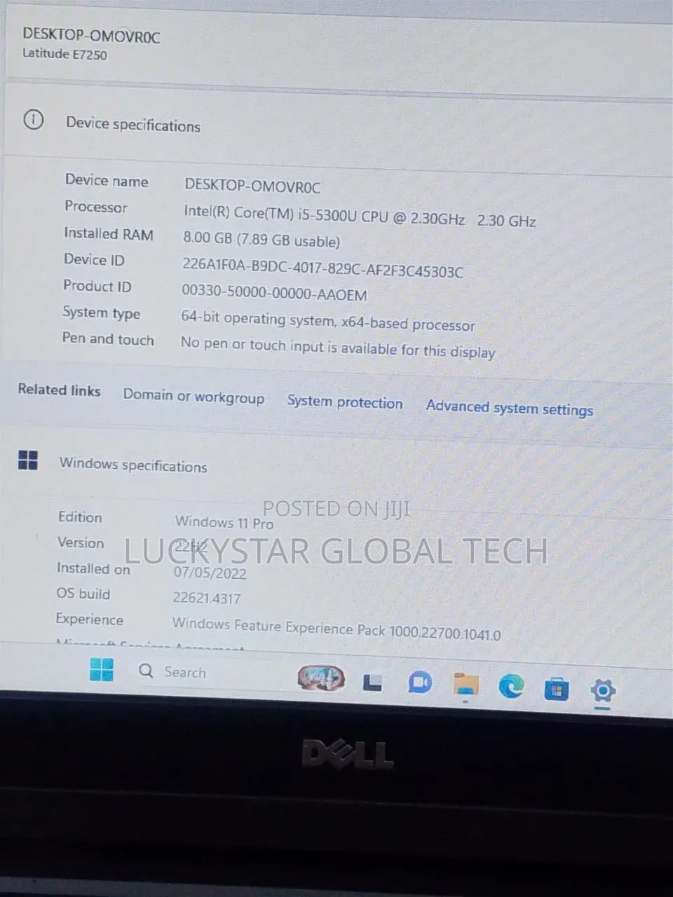 Laptop Dell Latitude 12 E7250 8GB Intel Core i5 SSD 128GB