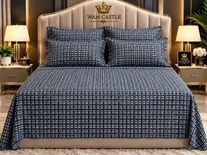 Plain Bedsheets With 4 Pillowcases