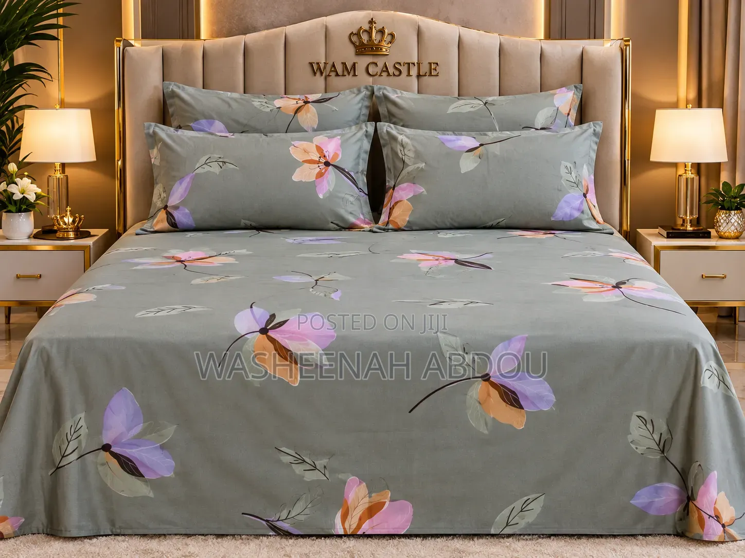 Plain Bedsheets With 4 Pillowcases