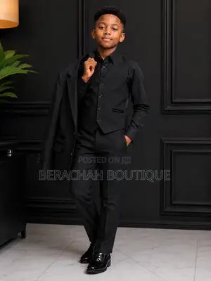 Sales Children Party ,Premium,three-Piecewedding Outfit Black Suits