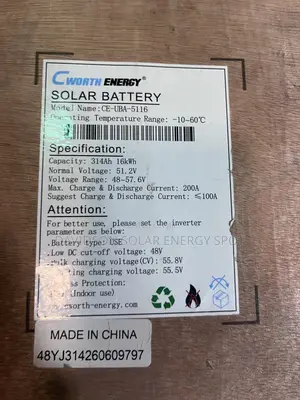 16kwh 48v Cwroth Solar Lithium Ion Battery
