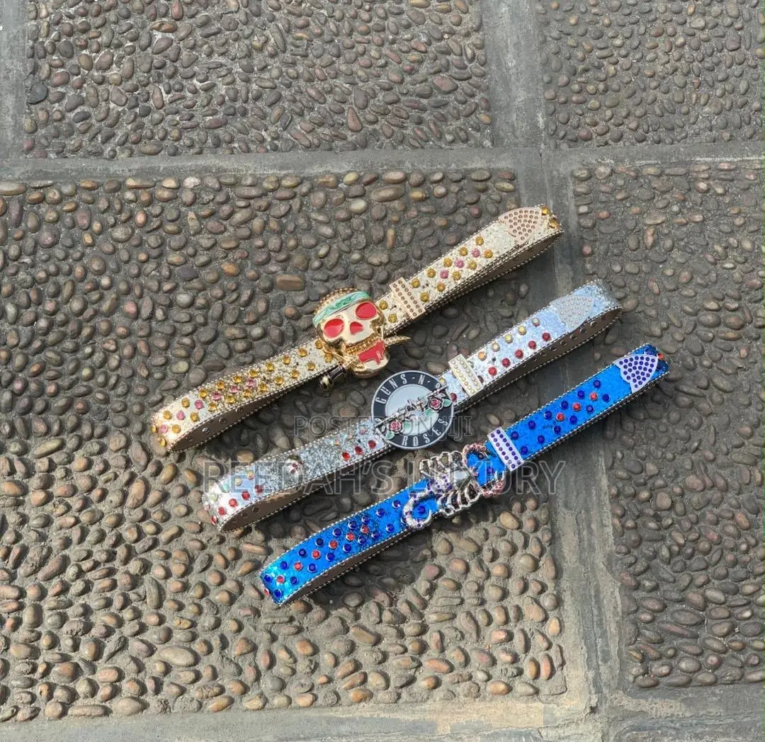 Quality Rhinestone Skull Bling Belt