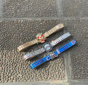 Quality Rhinestone Skull Bling Belt