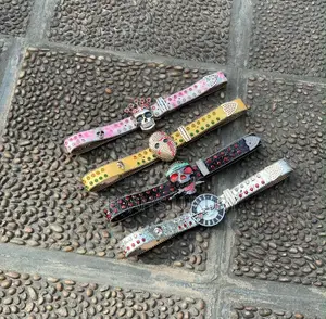 Quality Rhinestone Skull Bling Belt