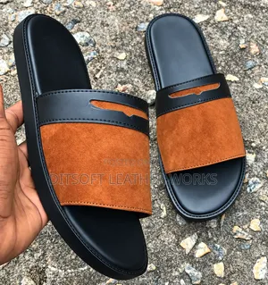 Premium Black & Brown Half Shoe Pams – Smart Casual Slides