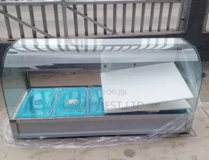 Curved Glass Food Warmer 5plates