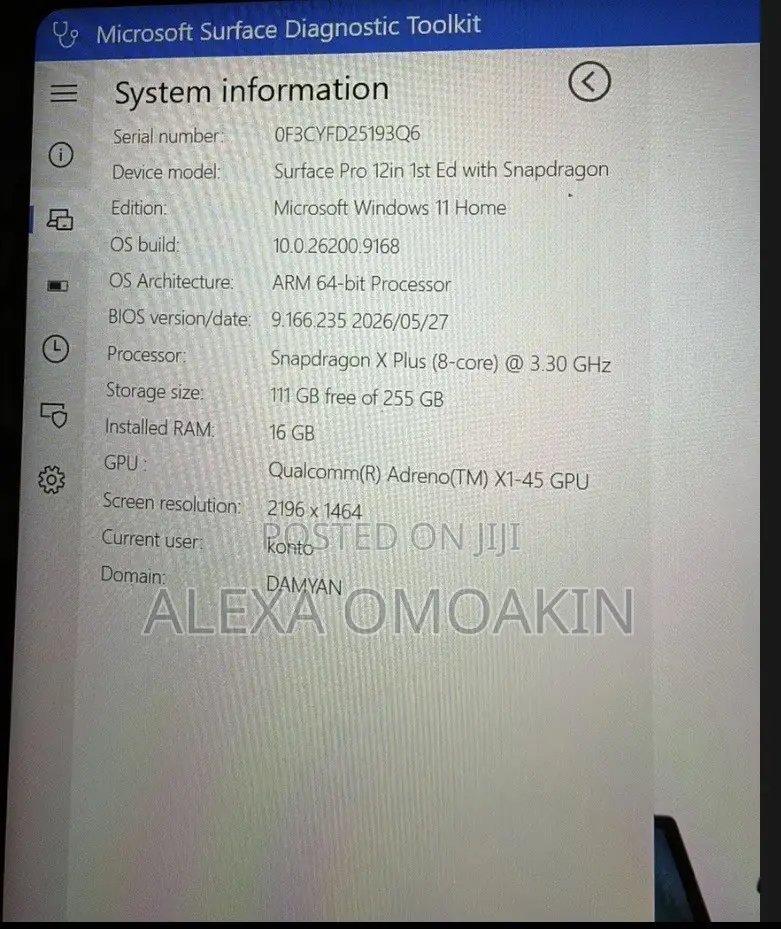 Microsoft Surface Pro Copilot+ PC 12 16GB Qualcomm Snapdragon X Plus