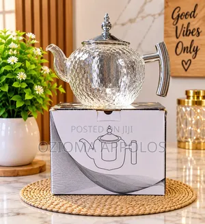 Glass Coffee and Teapot With a Stainless Steel Infuser Filter, 1200ml