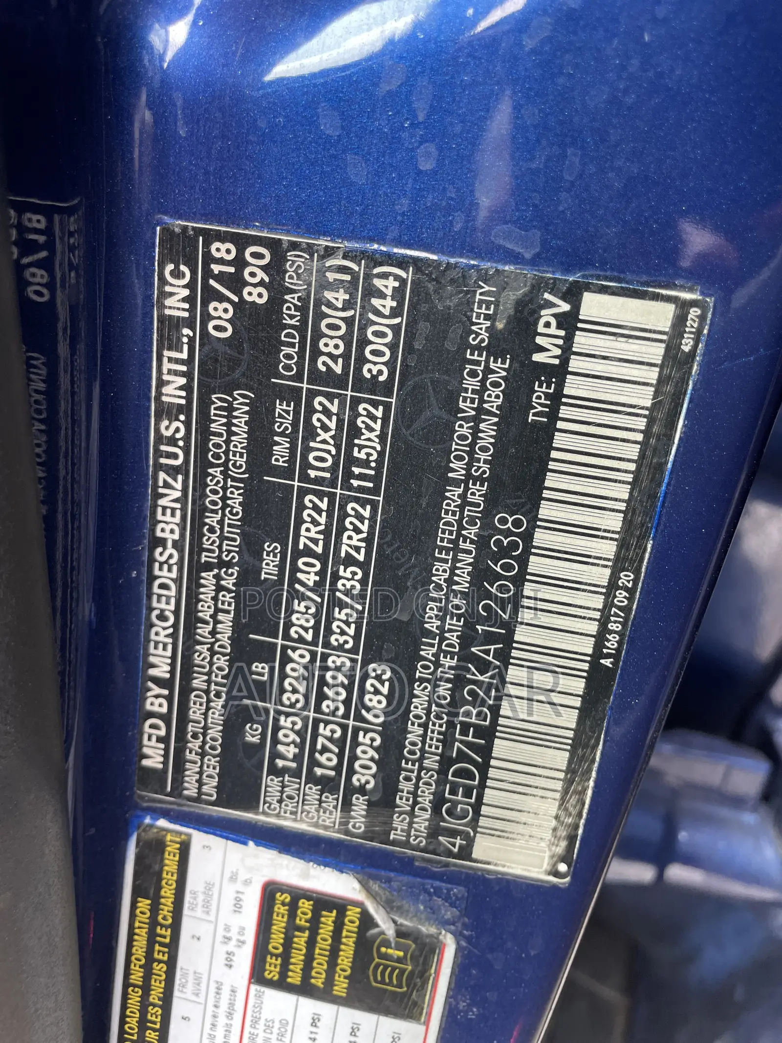 Mercedes-Benz GLE-Class 2019 Blue