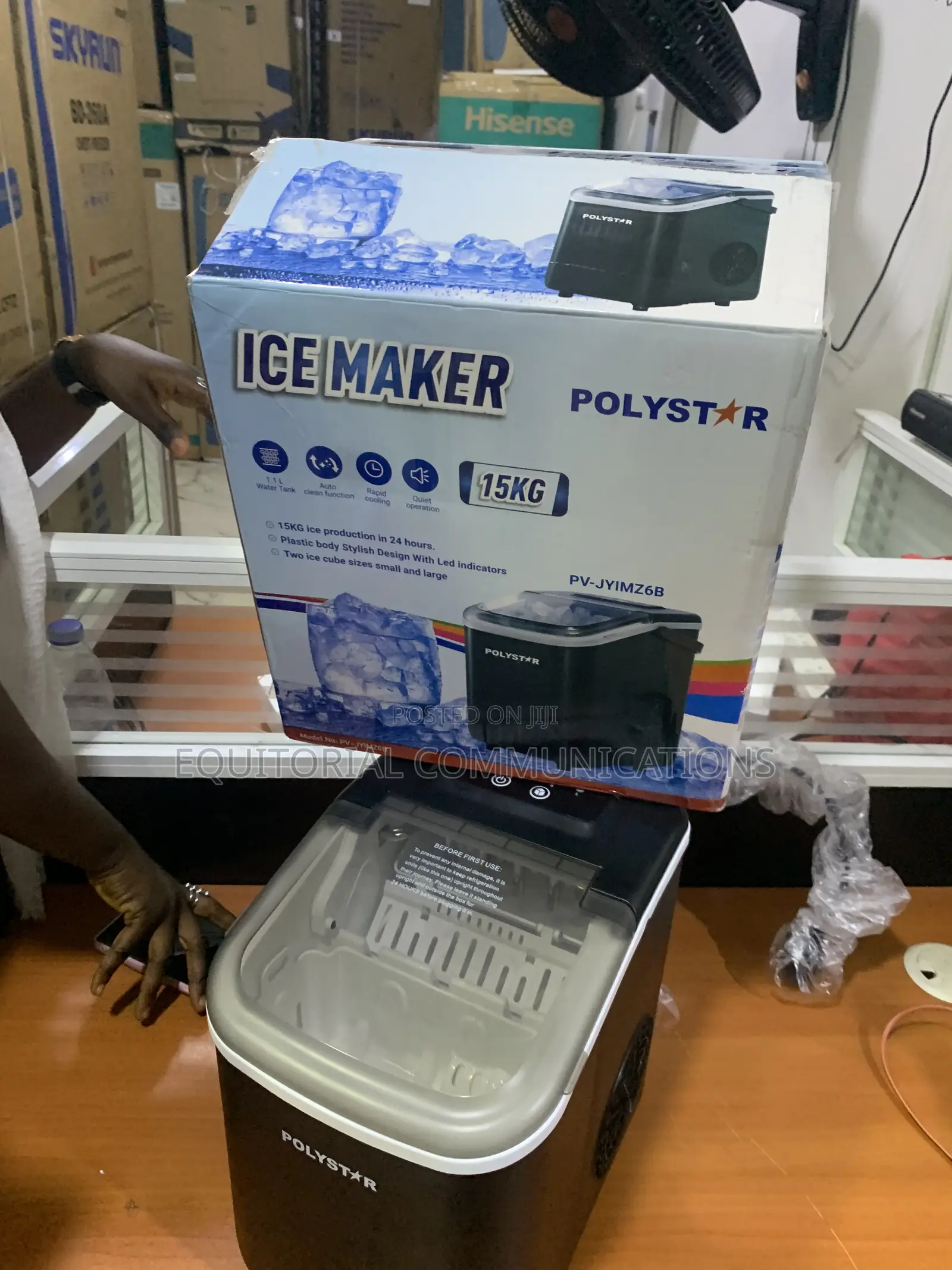Polystar 15KG Ice Maker – Your Convenient Partner for Refreshing Bever