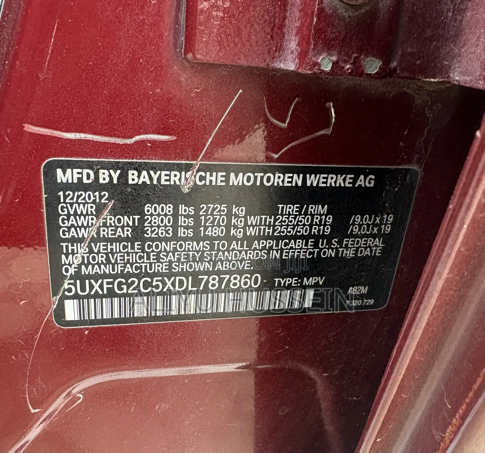 BMW X6 2013 Red