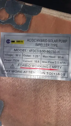 1hp a/C/D/C Solar Submersible Pump