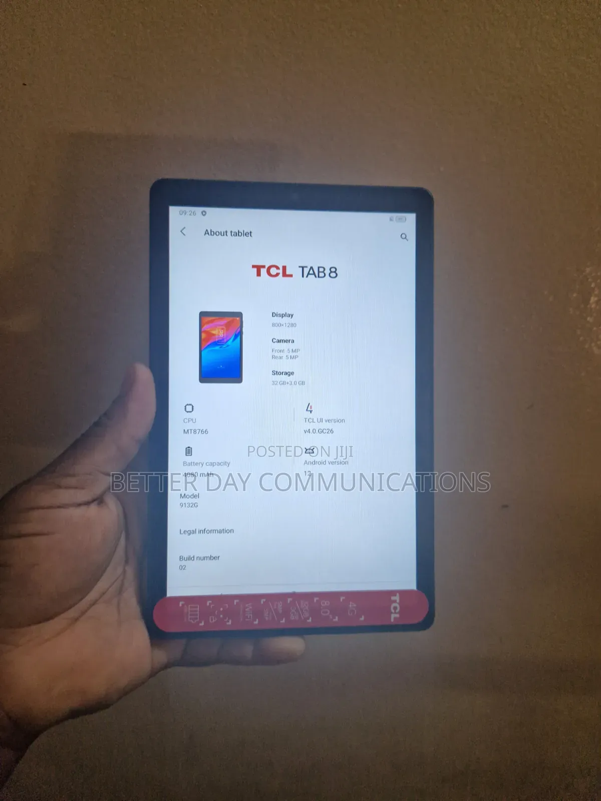 TCL Tab 8 4G 32 GB Black
