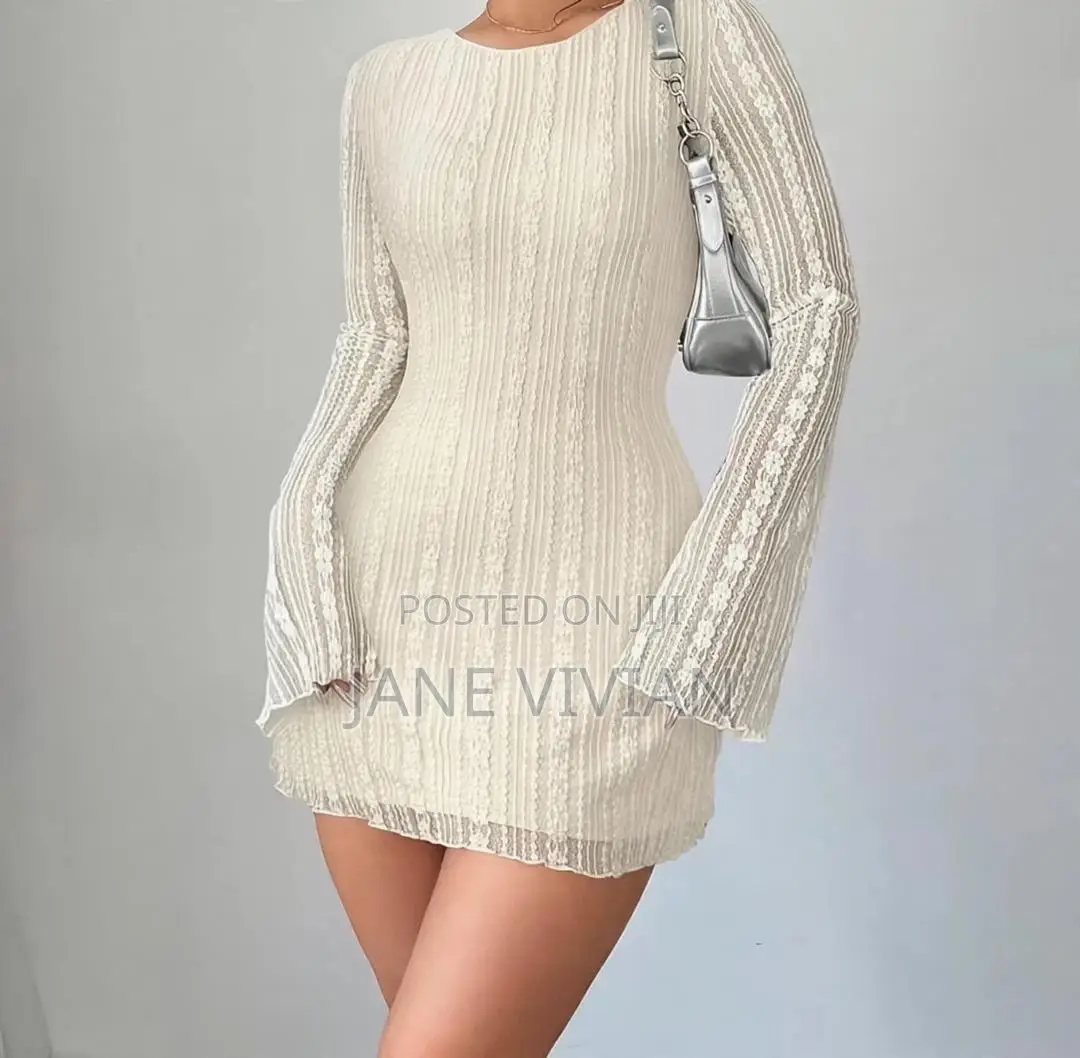 Mesh Flared Gown