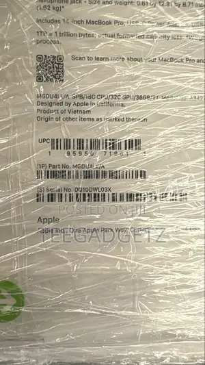 New Laptop Apple MacBook Pro 2026 M5 Max 36GB Apple M5 Max SSD 2T