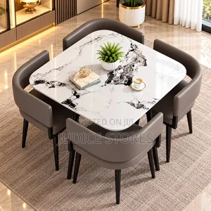 Modern Stone Dining Table & Chairs Set 4 Seater Make Your Choice