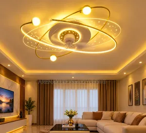 2024 Modern Household LED Shaking Head Ceiling Fan Light