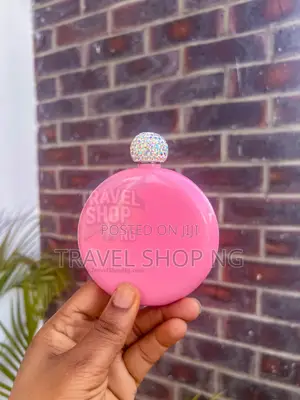 Hip Flask With Rhinestone Cover