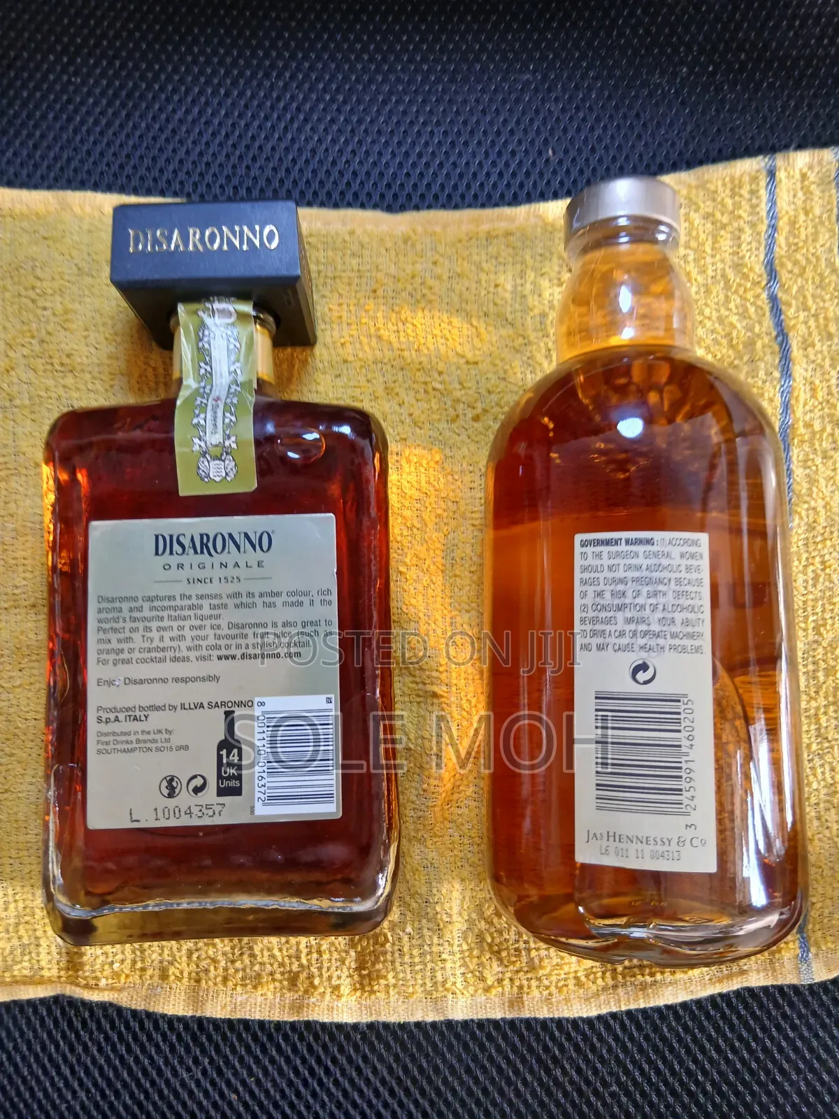 Henessy Pure White, Disaronno Italian Liquor, Foursquare Spiced Rum UK