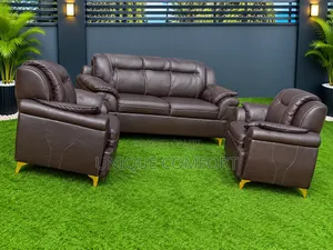 Brand New 4 Seaters Full Padded Leather Sofa Set (2,1,1) Seaters