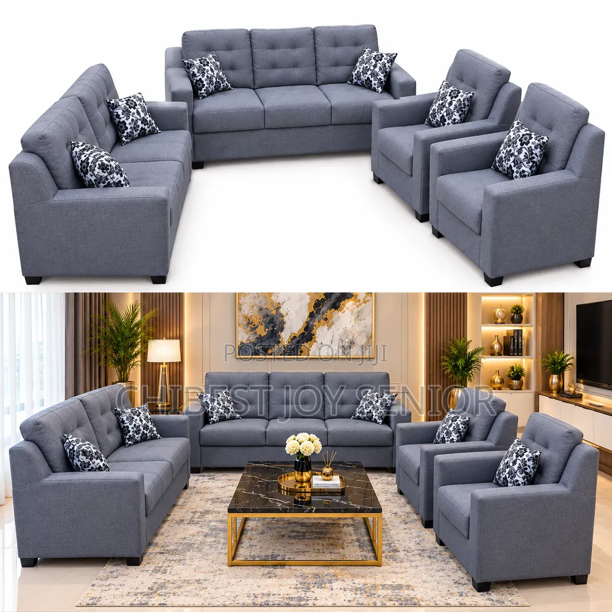Simple 7 Seater Sofa