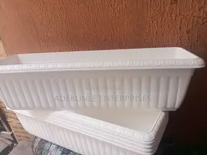White Trough Planter Pot