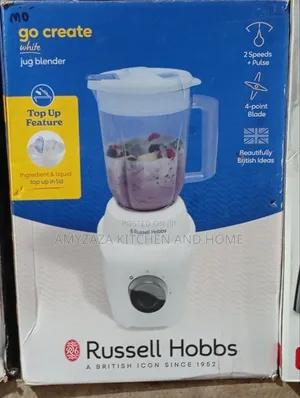 Russell Hobbs Go Create Jug Blender – White, 2-Speed With Pulse