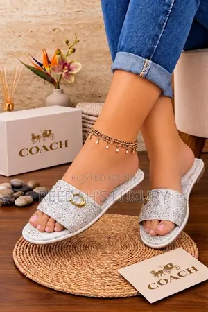 COACH Bling Rhinestone Slippers