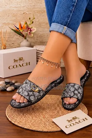 COACH Bling Rhinestone Slippers
