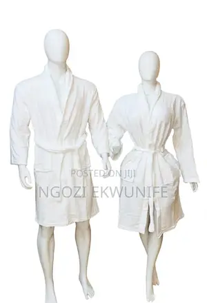 White Bathrobe Set- Soft Cotton
