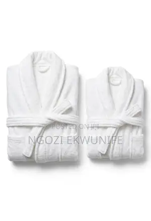 White Bathrobe Set- Soft Cotton